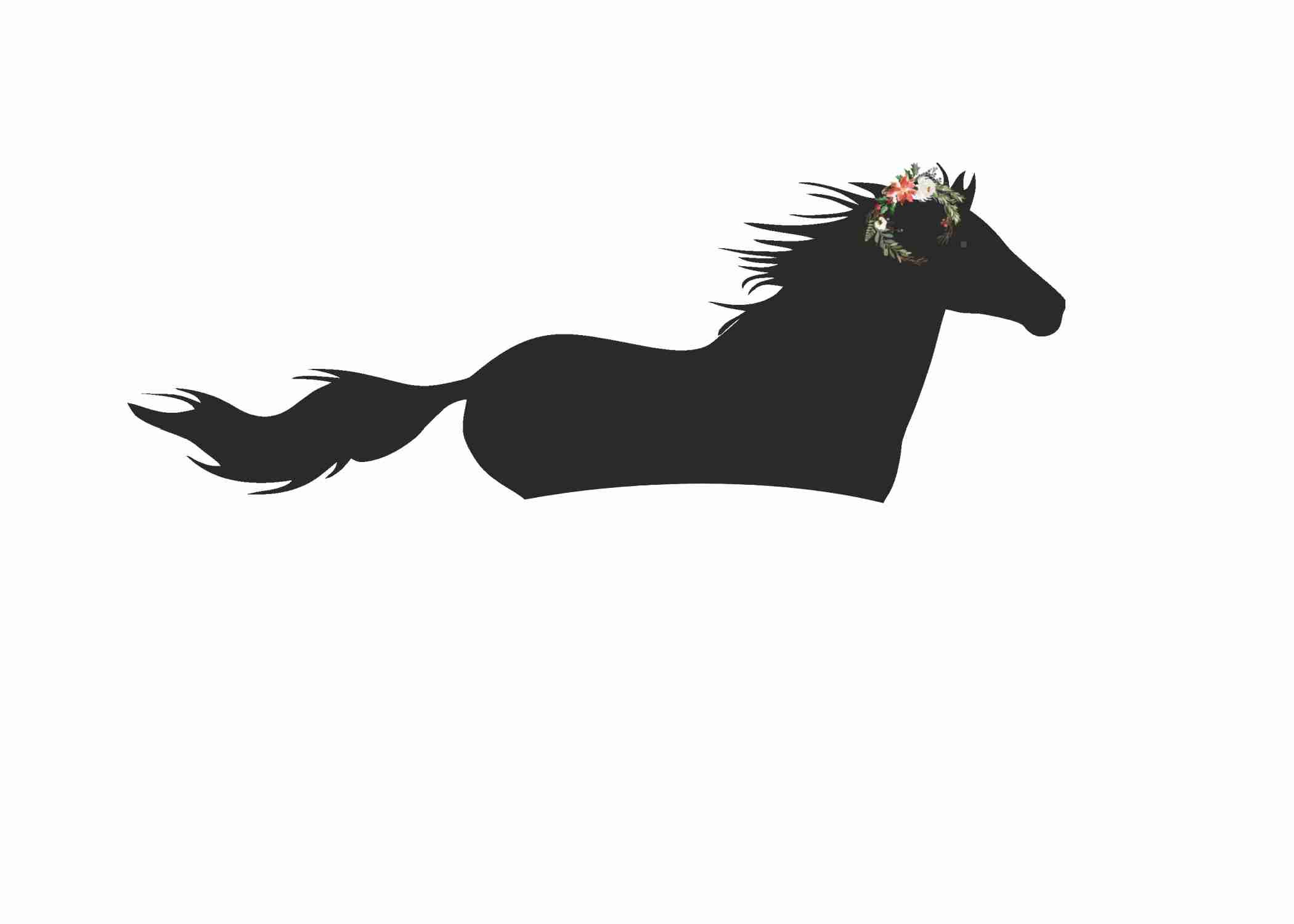 A4 download silhouet paard