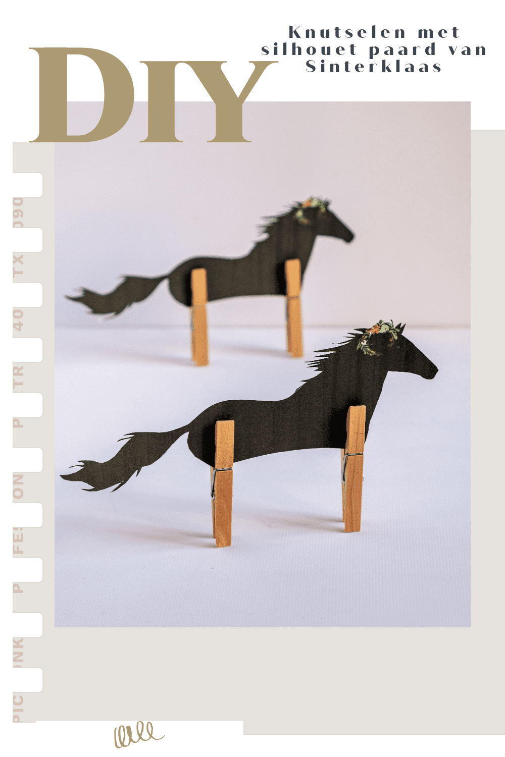 Knutselen met silhouet paard van Sinterklaas