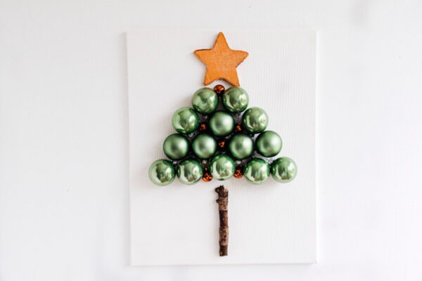 Diy kerstboom op canvas