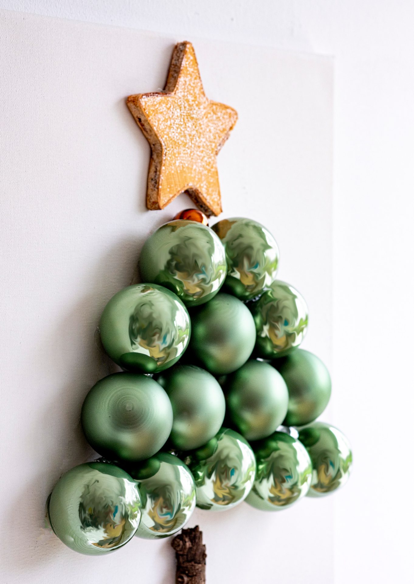 Diy kerstboom op canvas