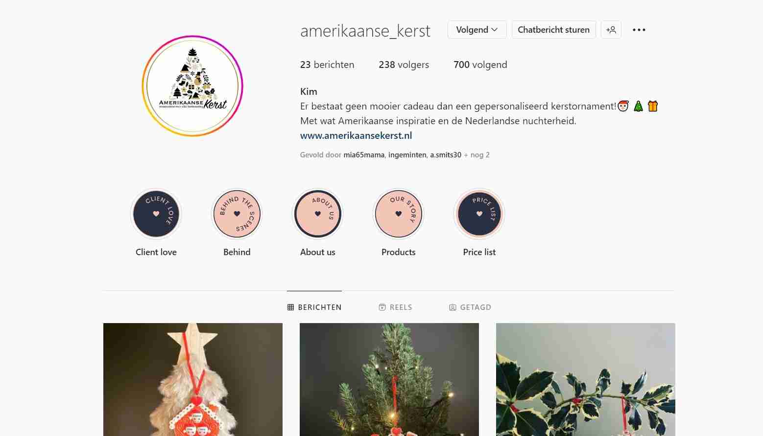 Kerstdecoratie met Amerikaanse kerst