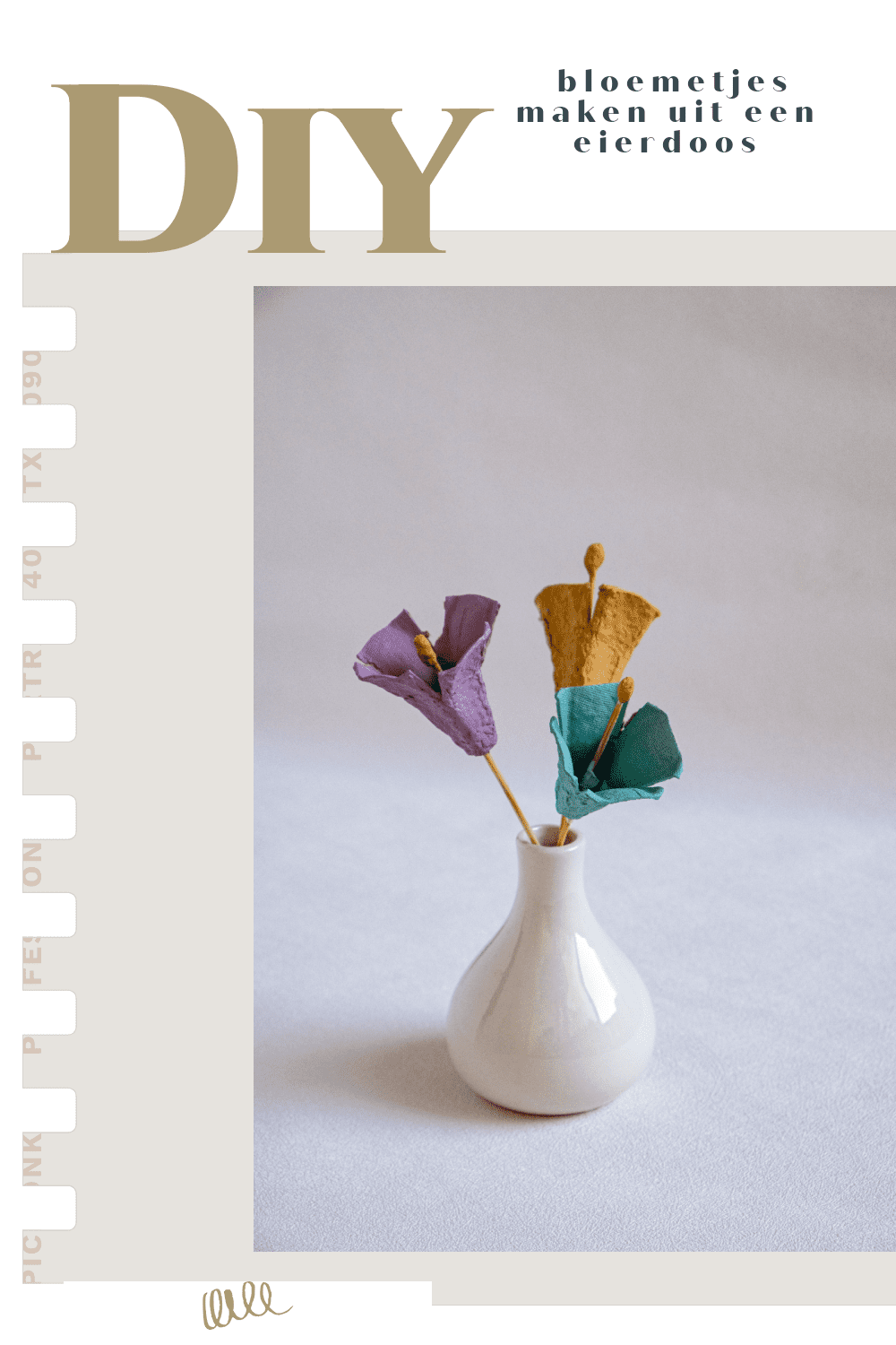 Diy bloemetjes maken uit een eierdoos