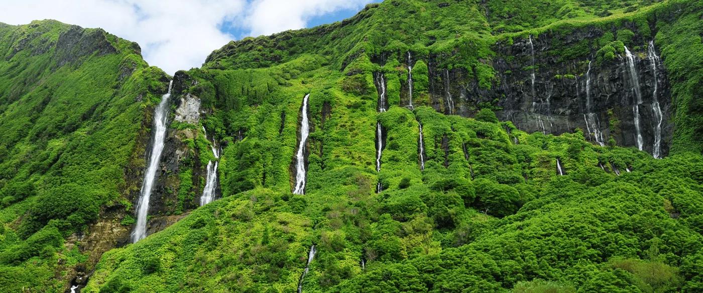 Watervallen op Flores Azoren