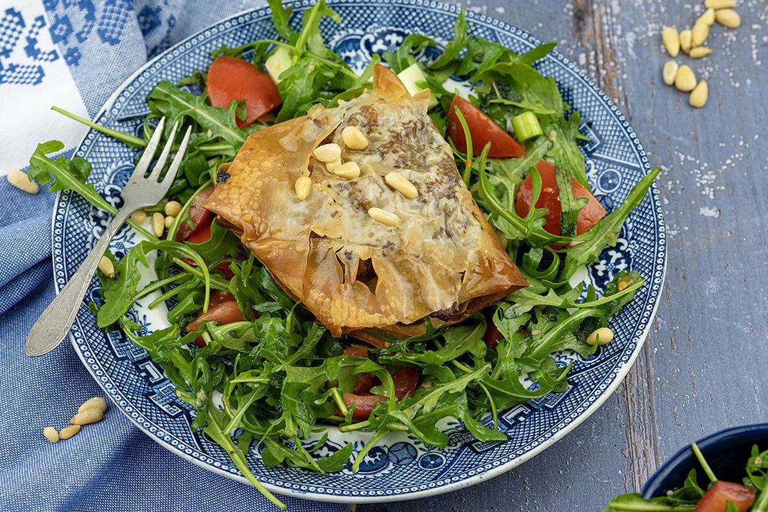 Marokkaanse pastilla pulled kip