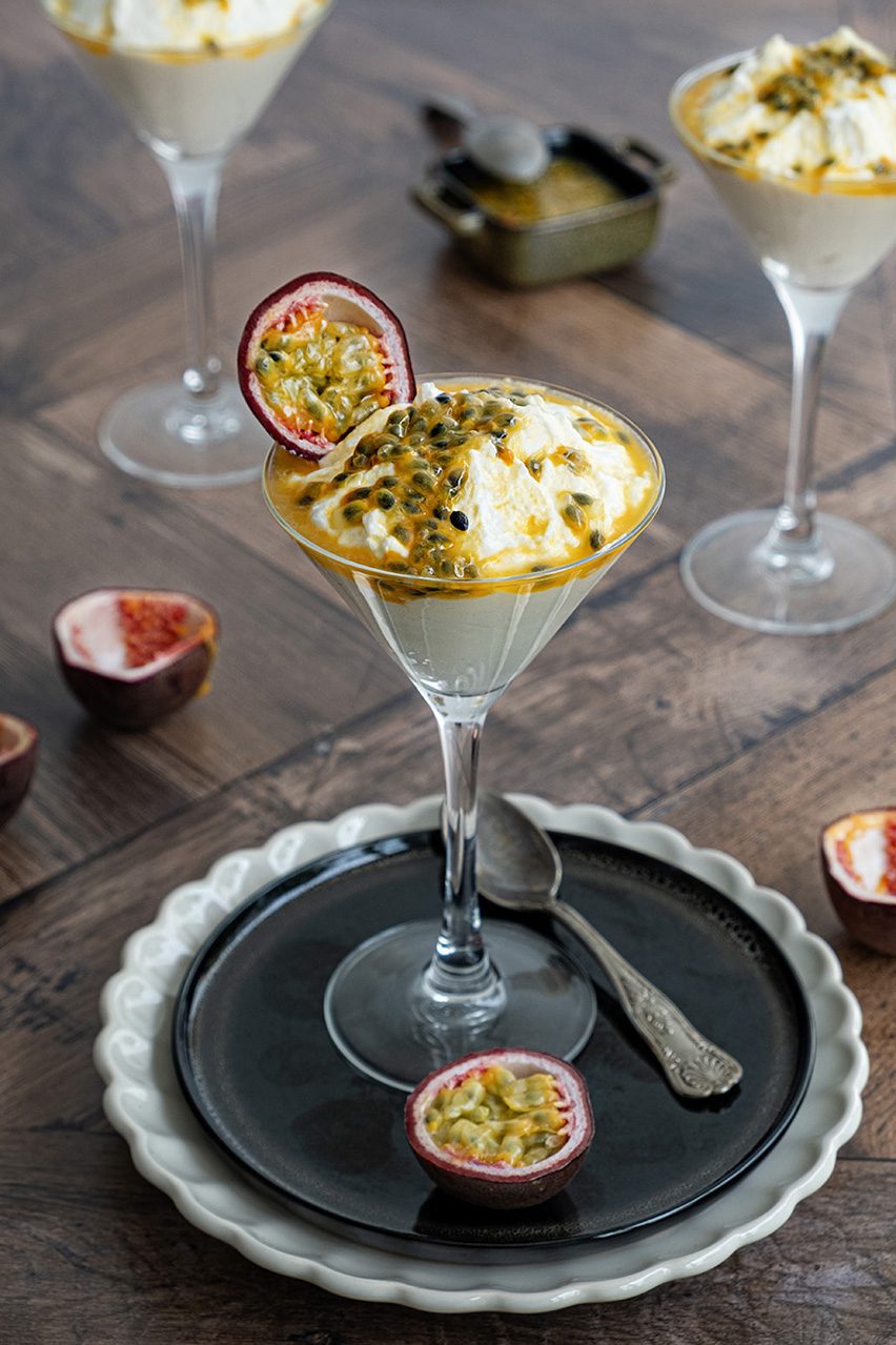 Passie dessert met passievrucht