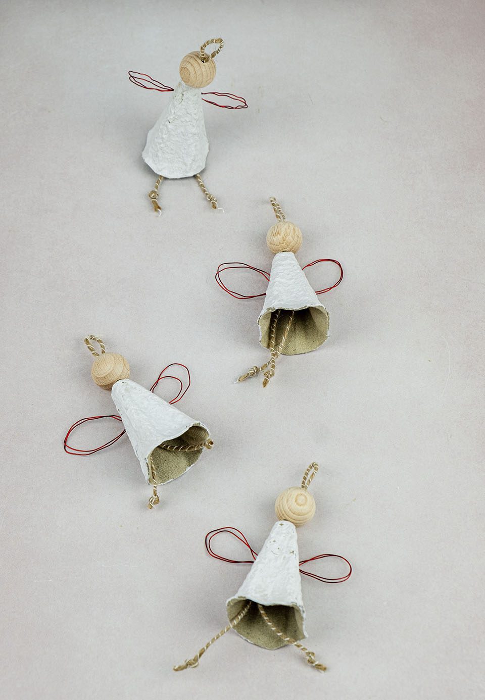 Diy engeltjes van eierdozen