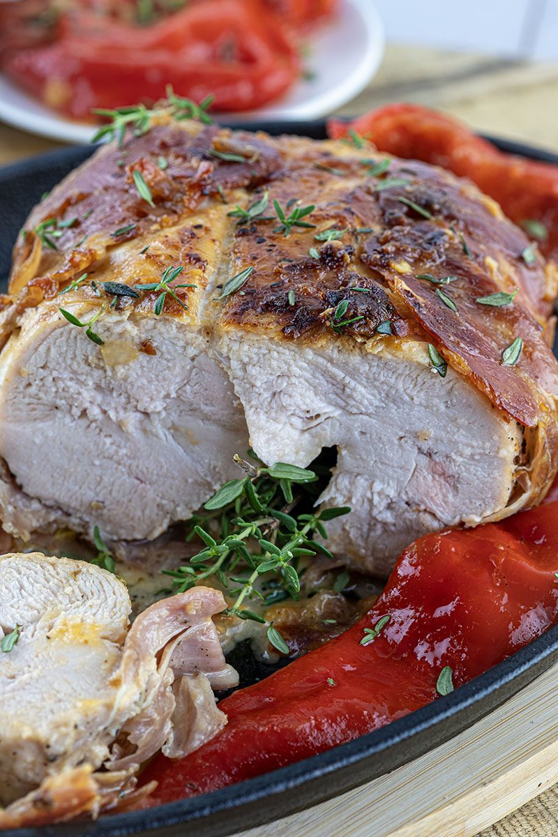 Gevulde kipfilet met serranoham