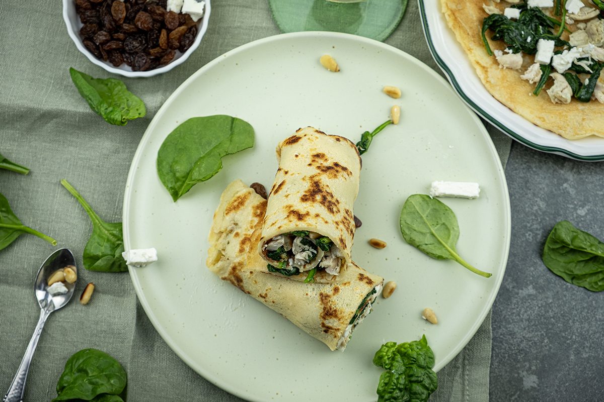 Pannenkoeken met kipfilet